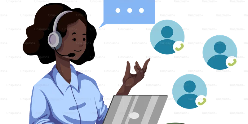 Illustration de support client multicanal